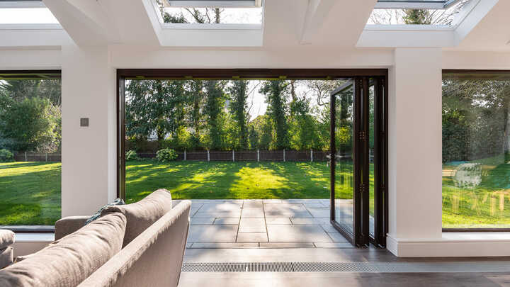 outside view in a house extension