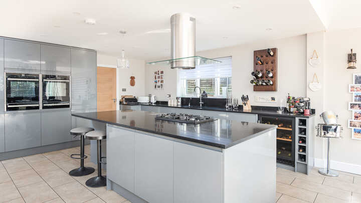 modern home open plan kitchen